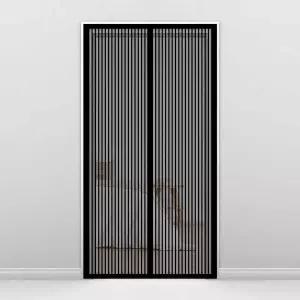 리빙피스 N2V0V1F1 방충네트 자석 문 기장 100x210cm 블랙