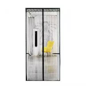 기장 K5J8S0V5 100x210cm 블랙 베란다 접착 방문 방충