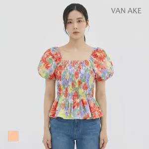 [반에이크] 플라워패턴 스모킹 블라우스_VB46BLUL02Z