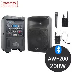 SECO AW-200 200W 휴대용 충전식 수업용 행사용 앰프