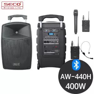 SECO AW-440H 2채널 400W 휴대용 충전식 강의용 앰프