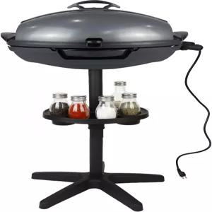 탈착식 스탠드가 있는 큐엔 휴대용 전기 그릴 1500W 실내 및 실외 바비큐 논스틱 베이킹 팬 뒷마당 발코니