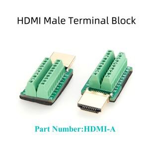 HDMI 남성용 무납땜 어댑터 터미널 브레이크아웃 보드 무용접 퀵 커넥터