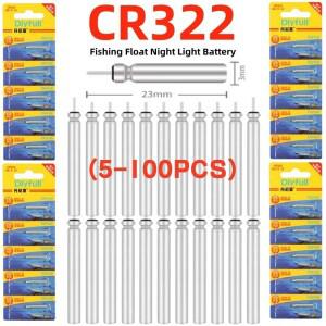 5-100PCS CR322 야간 낚시 플로트 배터리 발광 라이트 전자 및 태클 액세서리용으로 오래 지속됨