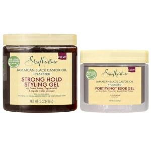 SHEAMOISTURE CURLY HAIR 자메이카 번들 또는 캐스터 2G 홀드 15온스 스타일 화학 천연 아마씨 2G 모발용 오일 5온스 스타일링 엣지 99 가공 컨트롤 PRODUCTS 스트롱 블랙 425