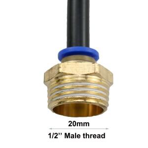 1/2 수나사 20MM 커넥터, 20CM/30CM/50CM 정원 야외 파티오 테라스 미스트 냉각용 무료 벤딩 노즐