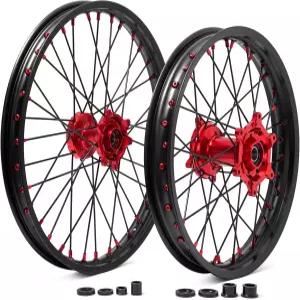 TOFR 21 /19 CNC 레드 휠 림 허브 세트 혼다 CR125R 02-13 CRF250R 04-13 04-09 12-16 02-12 05-09 2012