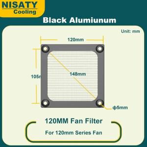 120mm 금속 및 스테인레스 스틸 팬 그릴 Alumiunum 필터 4.72in PC 3-in-1