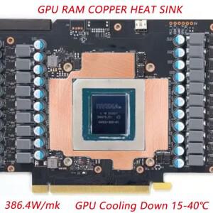 UPSIREN-GPU RAM 구리 방열판, 라디에이터 메모리 마이너 RTX 3060 / 5600 GPU 15-40 도 열 패드