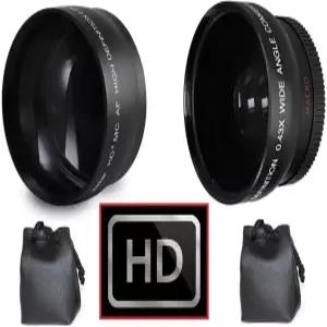소니 캠코더용 37mm 고화질 2-Pc 키트 광각 및 망원 렌즈 세트(37mm)
