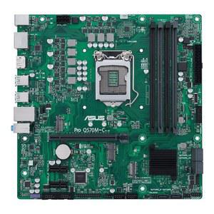 ASUS Pro Q570MC CSM LGA1200 인텔 10th 11th Gen mATX 상용 마더보드 PCIe 4.0 1 LAN 전면 패널 USB 3.2 TypeC vPro DP TPM 2.0 IC COM 디버그 헤더 셀프 리커버리 BIOS ACCE