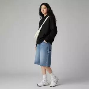오너클랜 듀사크 카펜더 데님 버뮤다 5부 7부 SD-260307 와이드 오버핏 5부 7부 데님 카펜더