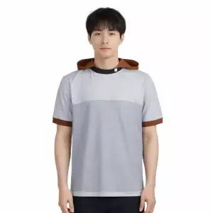 [파파브로] 남성 메쉬 3컬러 배색 후드 티셔츠 LB-TSH-M510