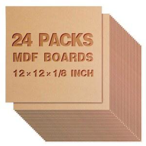 공예용 MDF 목재 보드 24팩 12 3CM 30 아트 섬유판 보드 8인치 패널 미완성 합판 8인치 DIY 3MM 두께의 중간 블록 12 3MM 30 밀도 나무