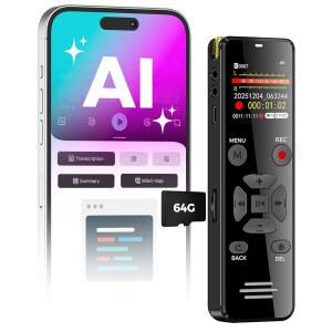 재생 기능이 있는 AI 디지털 음성 활성화 OTG를 휴대용 강의용 전사 사용한 회의 테이프 녹음기 요약