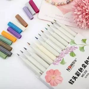 반짝이 12색 그리기 메탈릭 마커 문구용 펜 펄 색칠용마커펜