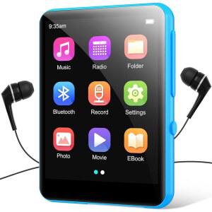 64GB 4인치 품질 포함 128GB 전자책 스피커 라인 HiFi 확장 블루투스 녹음기 헤드폰 터치 라디오 음악 가능 FM 스크린 사운드 휴대용 MP3 음성 최대 플레이어