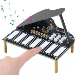 미요우 DIY 전자 피아노 납땜 연습 키트 바이올린 기타 톤이 포함된 7가지 키 미니 악기 프로젝트 가정 및