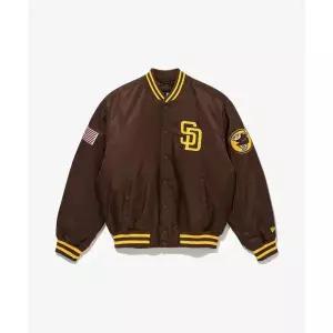 뉴에라 NEW ERA MLB 샌디에이고 파드리스 어센틱 스타디움 재킷 브라운 14742060 182721
