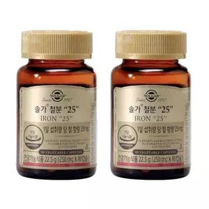 솔가 Solgar 철분많은음식 철분제 25 90캡슐 2개 MJ