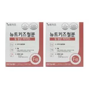 뉴트키즈 철분 뉴트리키즈 많은 음식 철분제 어린이 아기 유아 분말 30포 2개 MJ