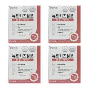 뉴트키즈 철분 뉴트리키즈 많은 음식 철분제 어린이 아기 유아 분말 30포 4개 MJ
