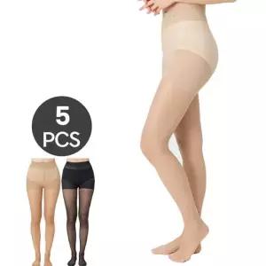 비너스 고탄력 압박스타킹 18D 살색 검정 얇은 유발 팬티 스타킹 5매 국산