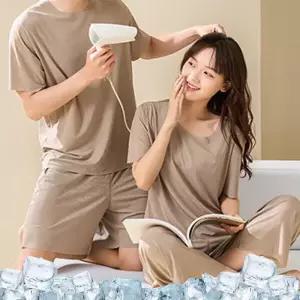 [로즈엘리]빅사이즈 아이스 커플 여름잠옷 상하의세트 5컬러 2026