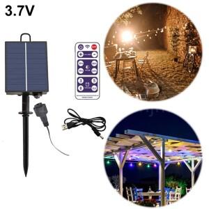 태양광 패널 컨트롤러 3.7V 1200mAh LED 라이트 스트링 박스 리모컨 포함 스트립 램프 DC 충전용