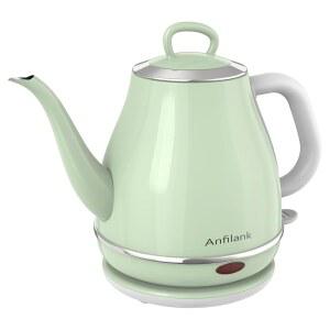 ANFILANK 전기 1L 스틸 스테인리스 구스넥 100 1500WFAST 주전자 끓이기