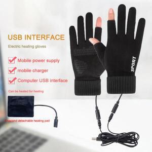 가열 바이크 오토바이 장갑 터치 전기 손  USB 충전형 2 손가락 난방 열