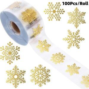 100-500pcs 1인치 라운드 투명 메리 크리스마스 스티커 장식 웨딩 카드 자기 접착