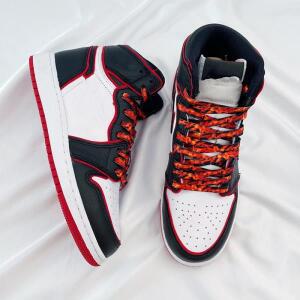스니커즈용 파이어 신발끈 AF1/AJ1 우주 갤럭시 호환 플랫 농구 스포츠 테니스 신발 끈 남녀공용 액세서리
