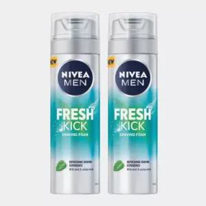 니베아 면도크림 맨 프레시 킥 쉐이빙 폼 200ml 2개