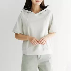 [데드라]라잇배색절개후드티셔츠 TBF3085