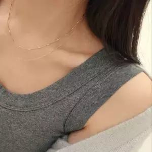 S5005 여성 유니크 레이어드 두줄 목걸이 데일리 은목걸이 실버925 은목걸이 목걸이