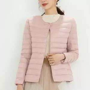 여성 빅사이즈 경량 패딩 점퍼 1P 간절기 사무실 외투 77사이즈 아우터