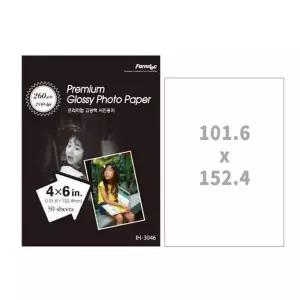 고광택 XX51LU52 포토용지 101.6x152.4mm 잉크젯 사진 인화지 50매