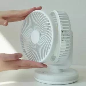( )6인치 저소음 탁상 무선 선풍기 무드등 회전형 미니 데스크팬