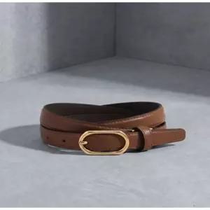 질스튜어트 뉴욕 액세서리 26FW /길이조절가능][베누아벨트] 15mm 브라운 소가죽 슬림 여성벨트