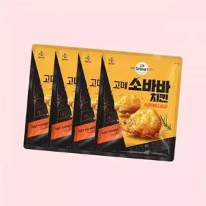 비비고 (CJ제일제당) 고메 소바바치킨 소이허니 순살 375g X 4개 4561295