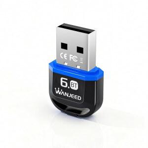 PC 데스크탑 노트북용 Bluetooth 6.0 USB 어댑터 - 사전 설치된 드라이버, 플러그 앤 플레이, Windows 11 / 10 / 8.1 / 7 호환 - 헤드셋, 스피커, 키보드, 마우스, 프린터, 컨트롤러용 무선 동글