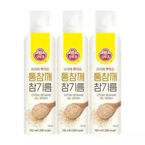 오뚜기 통참깨 참기름 스프레이 150ml, 3개_25295241