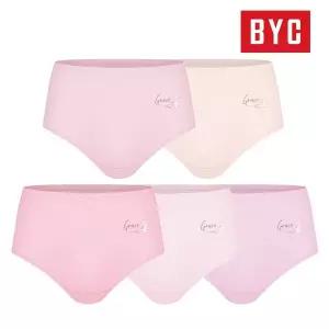 [BYC] 여성 순면 맥시 나보아 부인용 여삼각 요일팬티 삼각팬티 5매입 WCP9138
