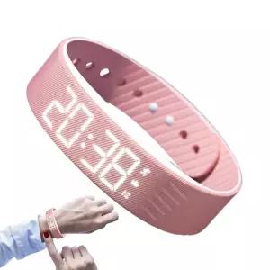 알람이있는 디지털 시계 진동 자동 WakeUp 손목 밴드 조정 가능한 Smartwatch