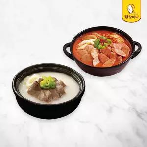[원할머니] 명품설렁탕 600g x 3팩 + 부대찌개 500g x 3팩