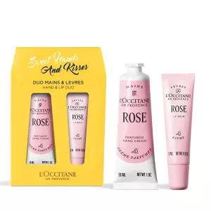 록시땅 기프트 로즈 퍼퓸드 핸드 크림 립 밤 듀오