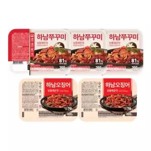 하남쭈꾸미 보통매운맛, 350g, 3개 + 하남오징어 보통매운맛, 300g, 2개