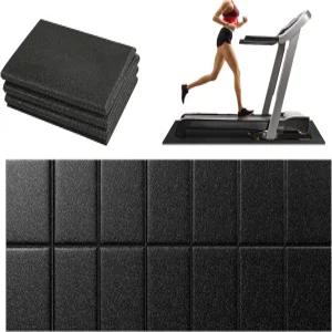 카펫용 워킹 패드 매트 1/4인치 두꺼운 접이식 러닝머신 55인치 x 23.6인치 고밀도 자전거용 언더 타원형