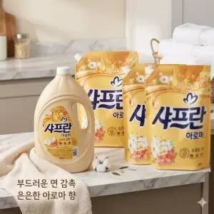 샤프란 아로마 소프트 코튼 포근한 살림 필수템 섬유유연제 9.4L